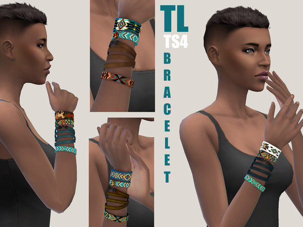 Sims 4 — Bracelet Ethno Style (Jungle Adventure needed)  by TitusLinde — Decorate yourself with hand-knotted African