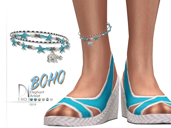 Sims 4 — Boho Elephant Anklet [Right] by DarkNighTt — Boho Elephant Anklet [Right] You can find it in Accessories