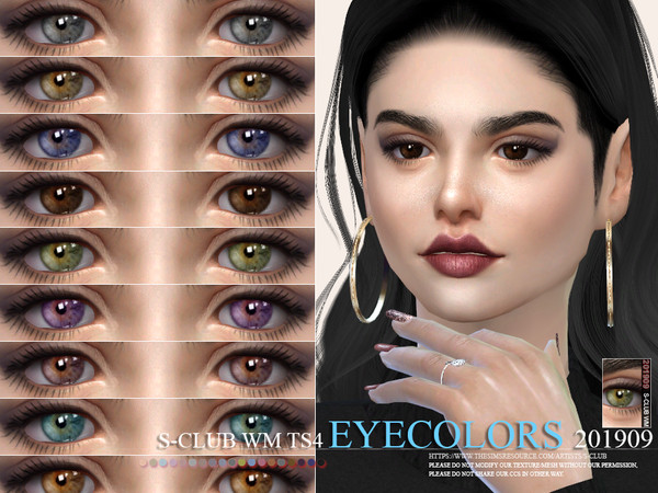 Sims 4 — S-Club WM ts4 Eyecolors 201909  by S-Club — Eyecolors, 13 swatches, hope you like, thank you.