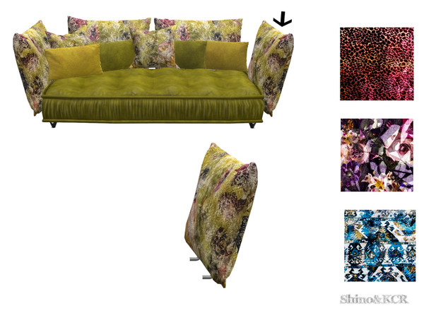 Sims 4 — Living Boho - Large Extra Pillow Right Side by ShinoKCR — Sofa with extra Pillows inspired by Bretz in