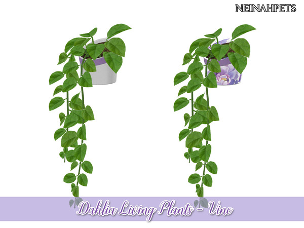 Sims 4 — Dahlia Living Plants - Vine by neinahpets — A long table vine to complete the Dahlia Living Collection.
