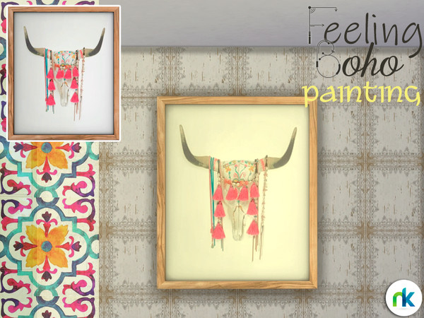 Sims 4 — Nikadema Feeling Boho Painting by nikadema — Just a boho decoration piece