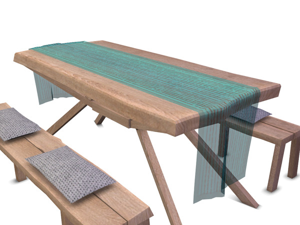 Sims 4 — Deja Table Runner by sim_man123 — A simple table runner for my Deja Dining Table.