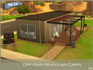Sims 4 — Off-Grid Modular Cabin by JMity — From the rear it may look like an inconspicuous shed, but, walking from the