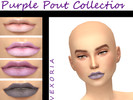 Sims 4 — Vexoria Purple Pout Collection by vexoria — matte purple lipsticks, 5 swatches 
