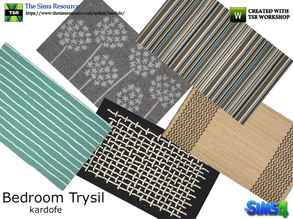 Sims 4 — kardofe_Bedroom Trysil_Rug by kardofe — Medium sized carpet, in five different options 