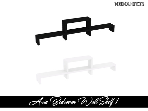 Sims 4 — Aria Bedroom Wall Long Shelf by neinahpets — Wall Long Shelf 2 Colors