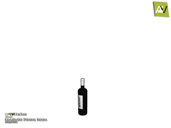 Sims 4 — Krajewski Wine Bottle by ArtVitalex — - Krajewski Wine Bottle - ArtVitalex@TSR, May 2019