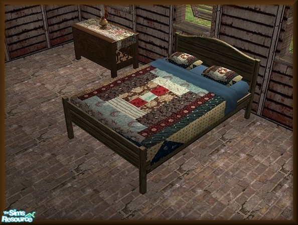 Sims 2 — Pitiful Pearl Bedding 2 by galilea — Old, shabby and worn bedding for that poor, poor Sims that lives in a