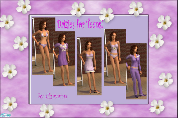 Sims 2 — Daizies! For Teens by chayann — Finally, something your eye-rolling teens thats not too baby-ish and not too