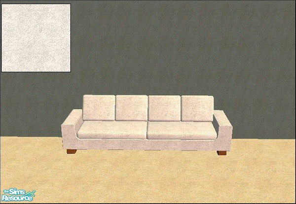 Sims 2 — CSBL Living [Sofa] by Lola — Cool, Contemparay Living Room In Sage, Teal, Cream With Leaf Patterned Fabrics.