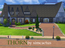 Sims 4 — Thorn by simcactus — This lot is 50x40 build and it only has one useable floor. The frontyard is very big and
