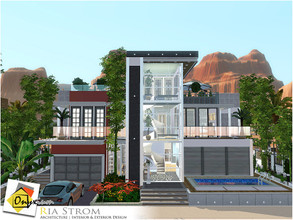 Sims 3 — Ria Strom by Onyxium — On the first floor: Living Room | Dining Room | Kitchen | Bathroom | Garage On the second