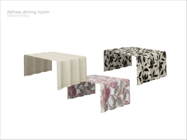 Sims 4 — [Althea diningroom] - tablecloth by Severinka_ — Tablecloth From the set 'Althea dining room' Build / Buy