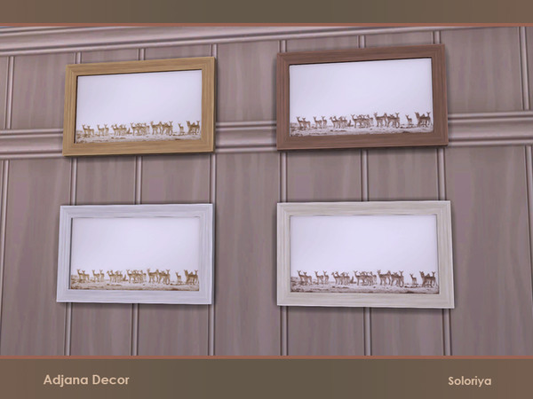 Sims 4 — Adjana Decor. Painting, v1 by soloriya — Minimalistic painting with antelope. Part of Adjana Decor set. 4 color