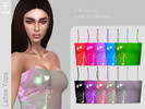 Sims 4 — Latex Tops by Senmoe — A gummy / latex Top for your Sim in 10 colors.