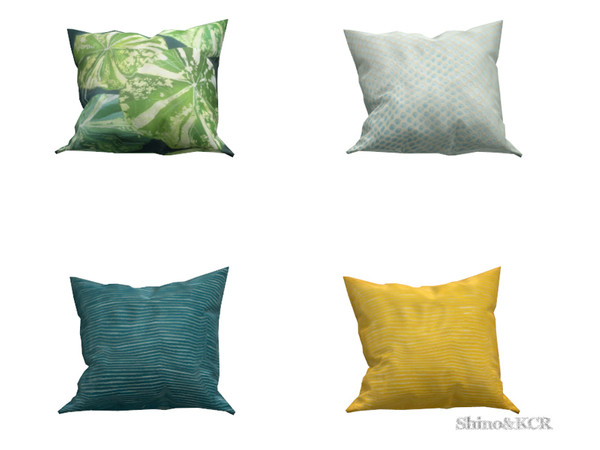 Sims 4 — Outdoor 19 - Pillow 1 by ShinoKCR — Sleek and modern Outdoor Set with Wicker For Seating Parts - can be found in