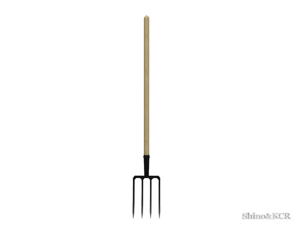 Sims 4 — Outdoor 19 Deco - Pitch Fork by ShinoKCR — Decorations matching Outdoor 19 in Clutter