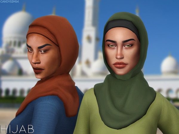Sims 4 — HIJAB by c4ndypr1ncess — Base Game Compatible - Teen to Elder - Female Only - 36 swatch colors - You will find