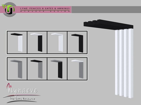 Sims 4 — Lyne Awning V3 by NynaeveDesign — Lyne Awning V3 Located in Decor - Miscellaneous Price: 29 Color Options: 9 