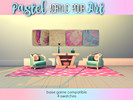 Sims 4 — Pastel Wall Art - Acrylic Pour by AwkwardUnicornCC — base game compatible 4 swatches I've been loving 'acrylic