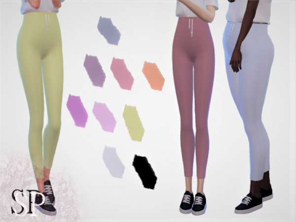 Sims 4 — Sims 4 High Waisted Sports Leggings-SP by _xXSimsPlayerXx_ — Only base game needed. Swatches: 9 Ages: