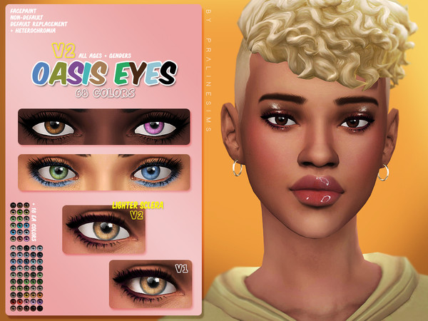 Sims 4 — Oasis Eyes N155 V2 by Pralinesims — My maxis-match Oasis Eyes, this here is a remade version with a much