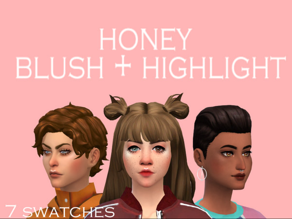 Sims 4 — HONEY Blush + Highlight by taffeite — Here's a blush!