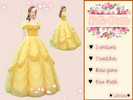 Sims 4 — Princess Belle Dress (2 versions) by LolleSims — -8 swatches -New Mesh -Base game -With Custom Thumbnail 