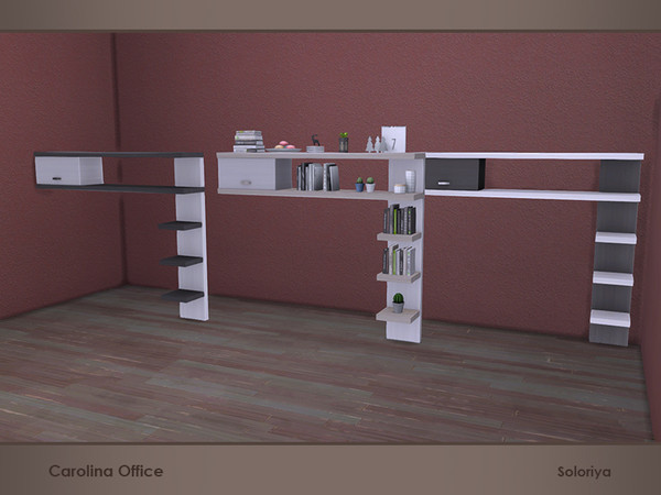 Sims 4 — Carolina Office. Storage A by soloriya — Large storage with many slots for decorative items. Part of Carolina