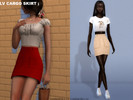 Sims 4 — lv cargo skirt . by cosimetics — made by cosimetics cc . thirty three swatches . custom cas thumbnail . womens .