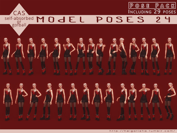 Sims 4 — Model poses 24 Posepack by HelgaTisha — Pose pack - Including 29 poses - All in one You will NEED the Pose