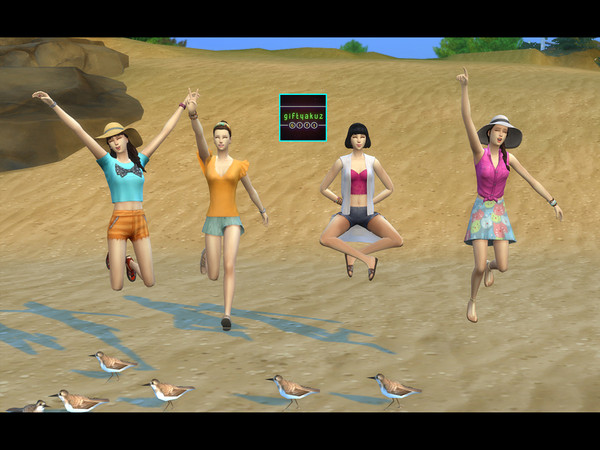 Sims 4 — G108 Beach Poses by giftky107 — This Creation belongs to a Set 4 poses. Set up your sims for a photo shoot and