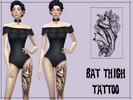 Sims 4 — Bat Thigh Tattoo by Razbies — Teens to Elders