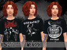 Sims 4 — Black Metal Merch Female by wenoah — 15 Swatches and different bands. by wenoah.