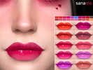 Sims 4 — Lipstick | 01 by Sanamo — Lipstick in 20 colors with a CAS thumbnail each.