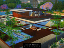 Sims 4 — Asian Breeze by Ettoire — Minimal, Asian-inspired, modern villa, located near the lake in Newcrest. First floor