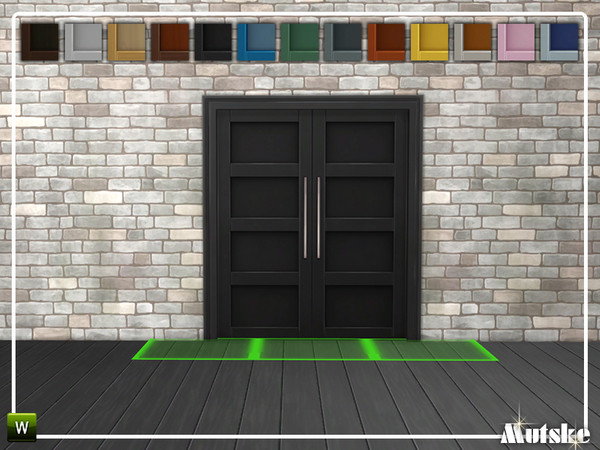 Sims 4 — Closet Add-on Perfect Size Door 3x1 by Mutske — This door is part of the Closet Add-on Constructionset. Made by