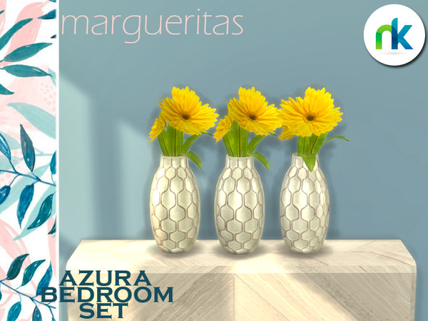 Sims 4 — Nikadema Azura Vase by nikadema — A small vase with margheritas for your decorations-