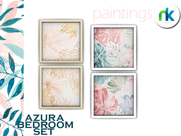Sims 4 — Nikadema Azura Paintings by nikadema — Modern style paintings with 2 colors on the file