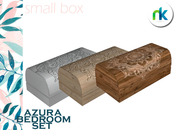 Sims 4 — Nikadema Azura Small Box by nikadema — A small decorative box with an exotic style and 3 colors on the file