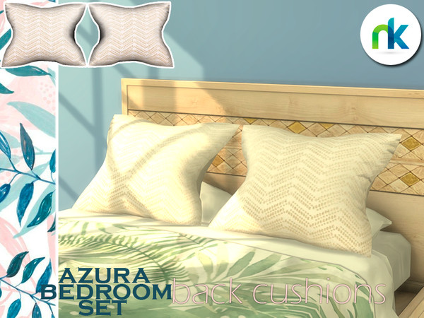 Sims 4 — Nikadema Azura Back Cushions by nikadema — A simple and big cushions with a plain color. Use them as back