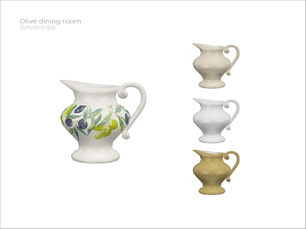 Sims 4 — [Olive dining decor] - milk jug by Severinka_ — Milk jug From the set 'Olive dining decor' Build / Buy category:
