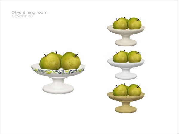 Sims 4 — [Olive dining decor] - vase with green apples by Severinka_ — Vase with green apples From the set 'Olive dining