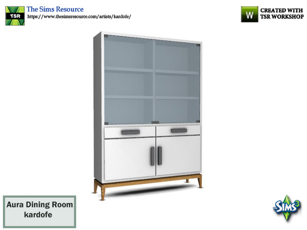 Sims 3 — kardofe_Aura Dining Room_Showcase by kardofe — Showcase with glass doors at the top
