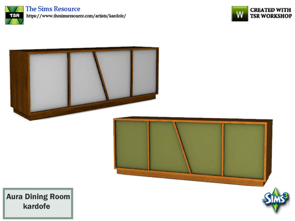 Sims 3 — kardofe_Aura Dining Room_Sideboard by kardofe — Sideboard with designer doors