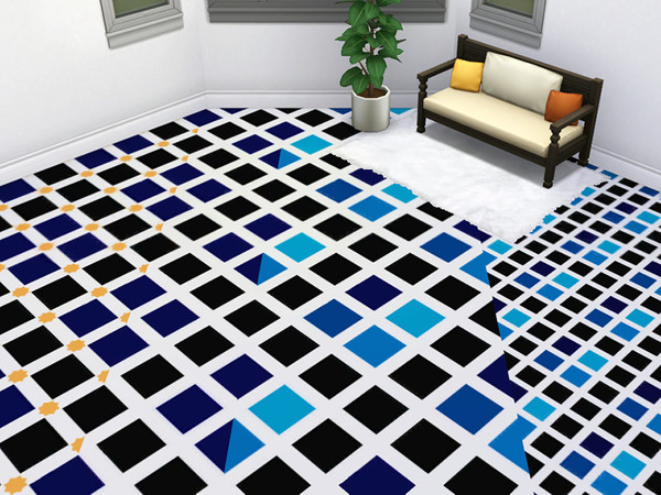 Sims 4 — Granada tiles by AliceRedAlice — Colorful tiles in simple patten. Four options in five colors each. Enjoy!