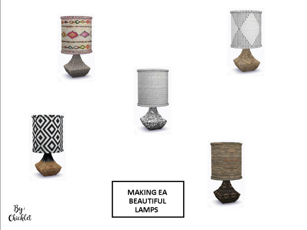 Sims 4 — Making EA Beautiful - Three Tier, Table Lamp Recolor by Chicklet — Everything old is NEW again! The next time