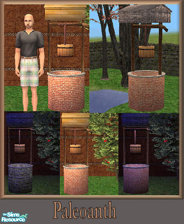 Sims 2 — Wishing Well/Outdoor Lamp by Paleoanth — A wishing well that is an outdoor lamp. There is a small texture issue
