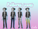 Sims 4 — Patterns jeans by LokeArtemis — Colorful jeans for kids, girls and boys. Game base mesh. So much styles to